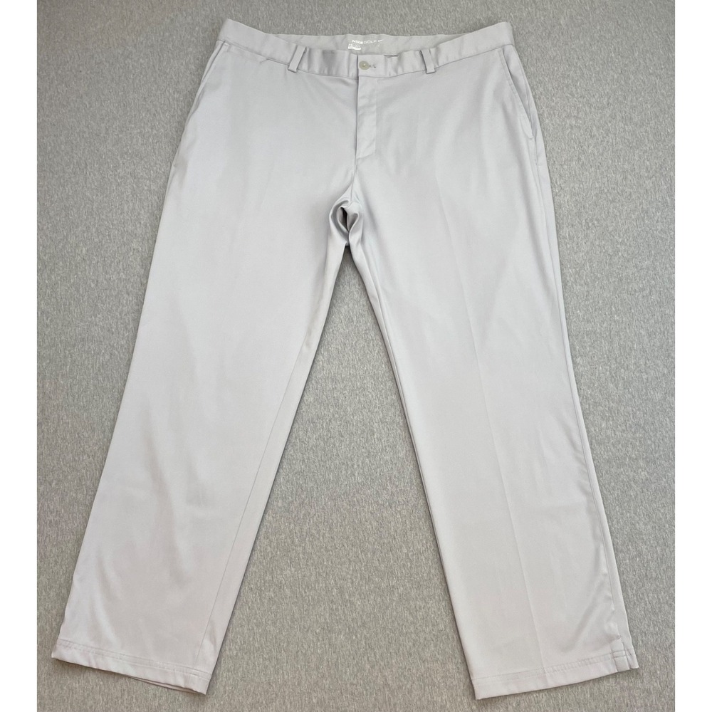 Nike Golf Pants Mens 38 x 30 Gray Dri-Fit Performance Stretch Flat Front